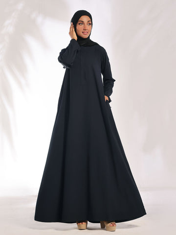 Safa Black Poly Abaya
